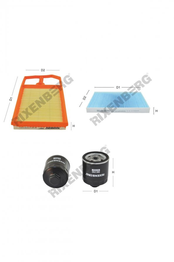 Seat Toledo II 1.6 16V (1M2) 105 Hp 00-06 Rixenberg Filtre Bakım Seti ürün görseli