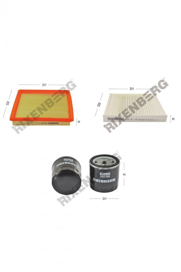 Seat Ibiza VI 1.6 Mpi (KJ) 110 Hp 17 > Rixenberg Filtre Bakım Seti ürün görseli