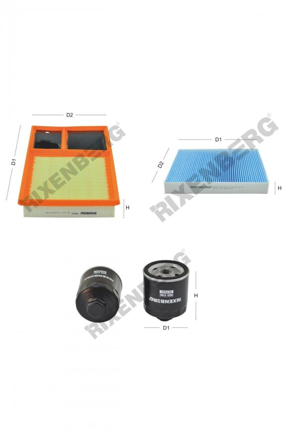 Seat Ibiza V 1.4 16V (6J) 86 Hp 08 > Rixenberg Filtre Bakım Seti ürün görseli