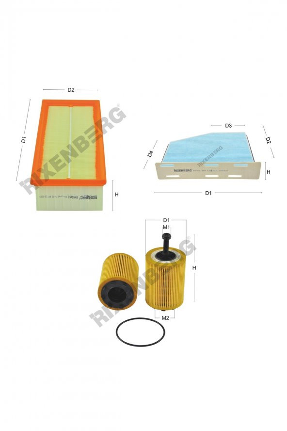 Seat Leon II 2.0 Tdi (1P1) 136 Hp 05-10 Rixenberg Filtre Bakım Seti ürün görseli