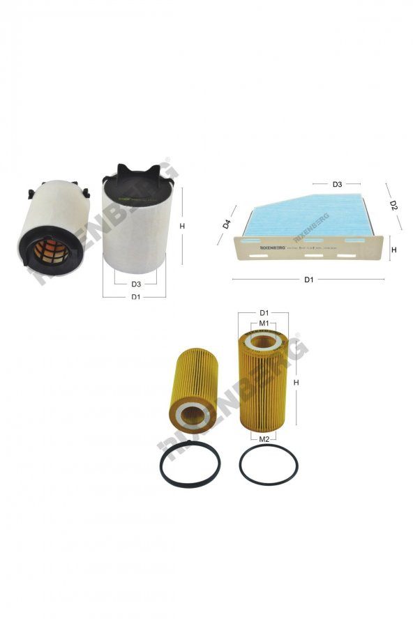 Seat Toledo III 2.0 Fsi (5P2) 150 Hp 04-09 Rixenberg Filtre Bakım Seti ürün görseli