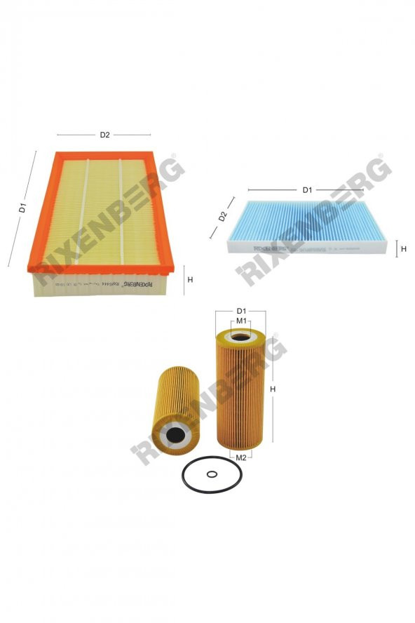Seat Leon I 1.9 Sdi (1M1) 68 Hp 99-05 Rixenberg Filtre Bakım Seti ürün görseli