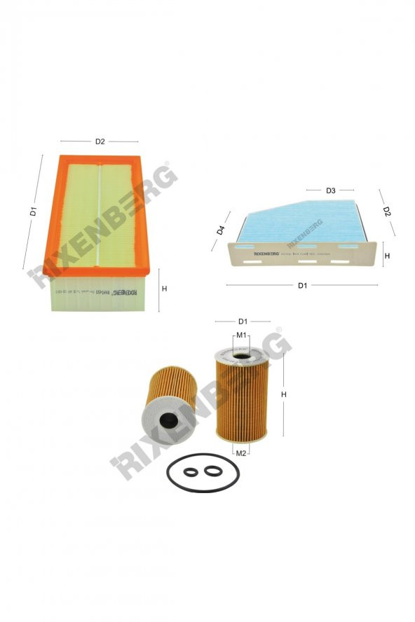 Seat Alhambra II 2.0 Tdi 115-150-184 Hp (Motor Kodu CUVA) 11 > Rixenberg Filtre Bakım Seti ürün görseli