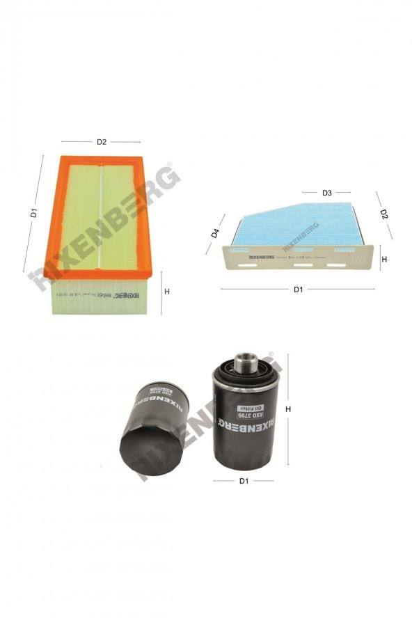 Seat Leon II 1.8 Tfsi (1P1) 160 Hp 07 > Rixenberg Filtre Bakım Seti ürün görseli