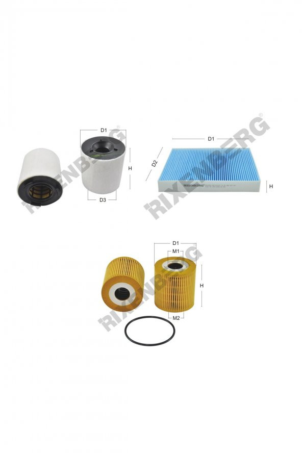 Seat Ibiza V 1.2 Tdi (6J) 75 Hp 10 > Rixenberg Filtre Bakım Seti ürün görseli