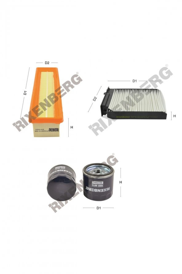 Renault Clio III / Collection 1.2 16V 65-75 Hp 05 > Rixenberg Filtre Bakım Seti ürün görseli