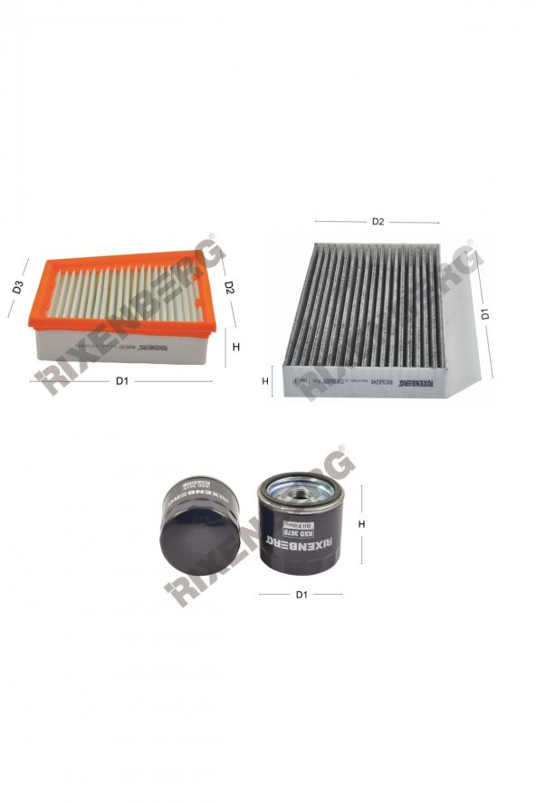 Renault Megane Cc 2.0 16V 140 Hp 10 > Rixenberg Filtre Bakım Seti ürün görseli