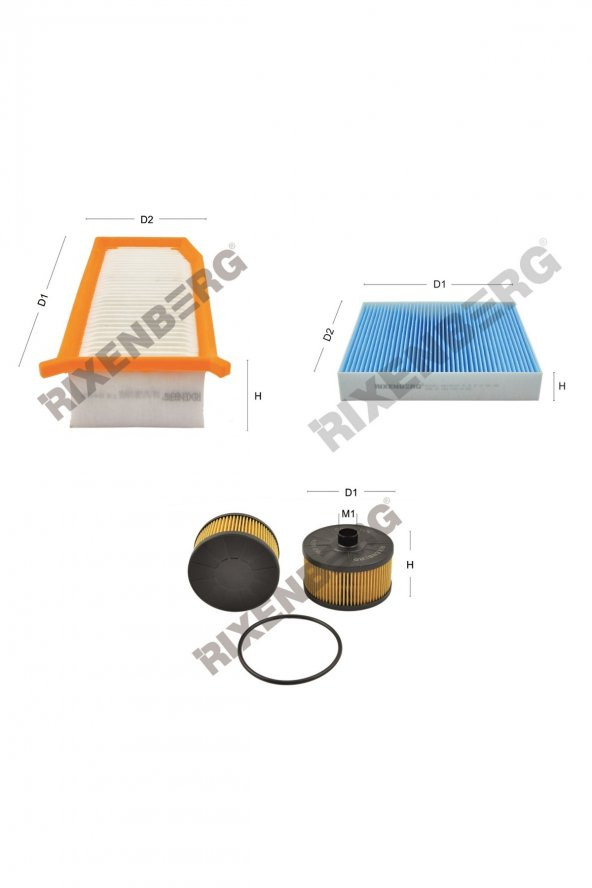 Renault Clio IV 1.2 Tce 118-120 Hp 12 > Rixenberg Filtre Bakım Seti ürün görseli