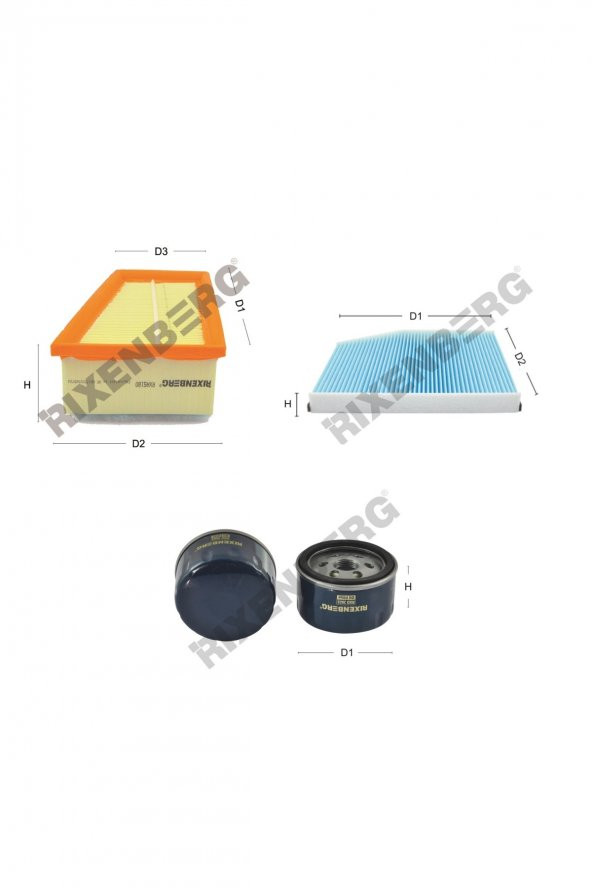 Renault Laguna I 1.8 16V 120 Hp 98-01 Rixenberg Filtre Bakım Seti ürün görseli