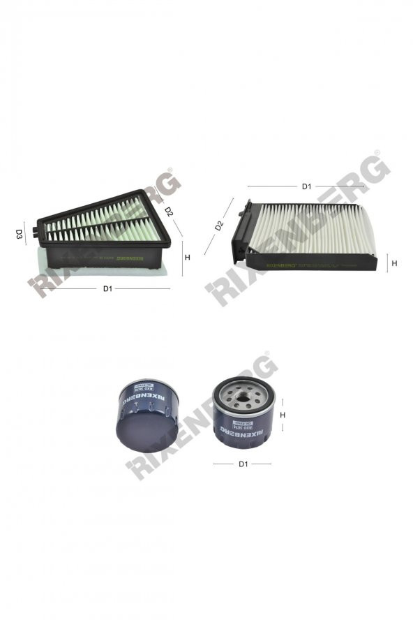 Renault Twingo II 1.5 Dci 75-86 Hp 10 > Rixenberg Filtre Bakım Seti ürün görseli