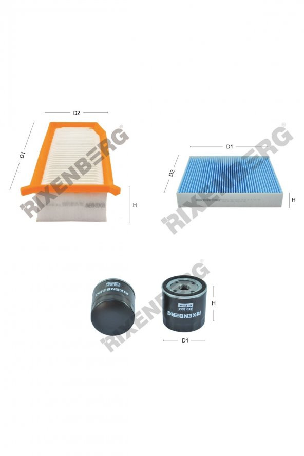 Renault Clio IV 1.5 Dci 75-90-110 Hp 12 > Rixenberg Filtre Bakım Seti ürün görseli