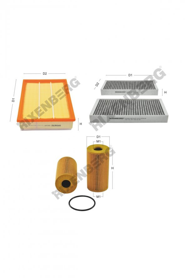 Renault Laguna III 2.0 Dci 130-150-173-178 Hp 07 > Rixenberg Filtre Bakım Seti ürün görseli