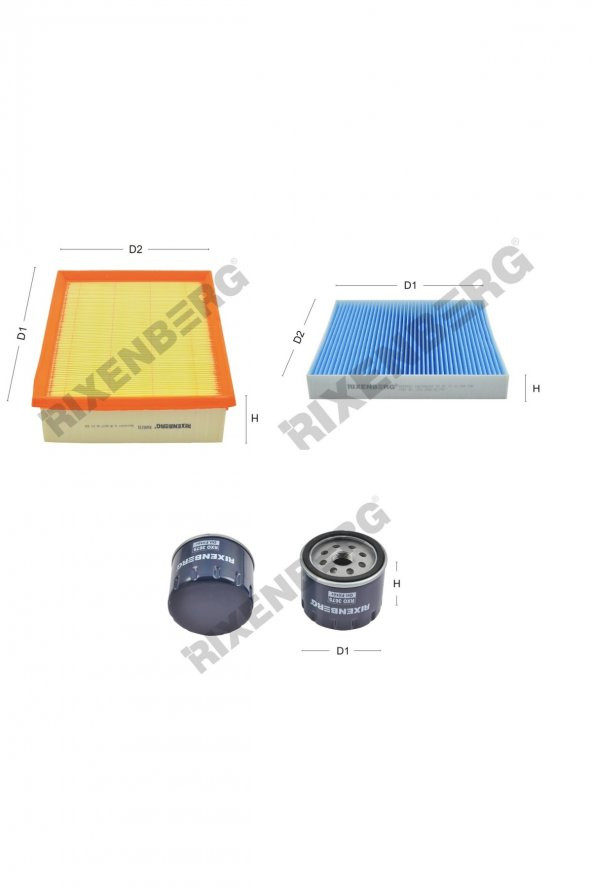 Renault Laguna II 1.9 Dci 92-110-130 Hp 04 > Rixenberg Filtre Bakım Seti ürün görseli