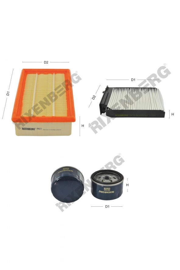 Renault Clio III / Collection 1.4 16V 98 Hp 05 > Rixenberg Filtre Bakım Seti ürün görseli