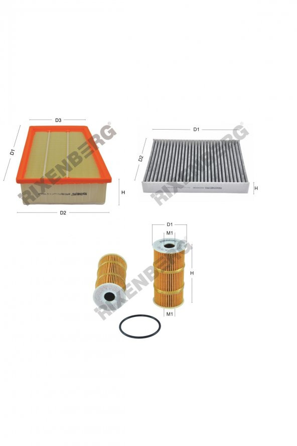 Renault Scenic IV 1.6 Dci 131 Hp 16 > Rixenberg Filtre Bakım Seti ürün görseli