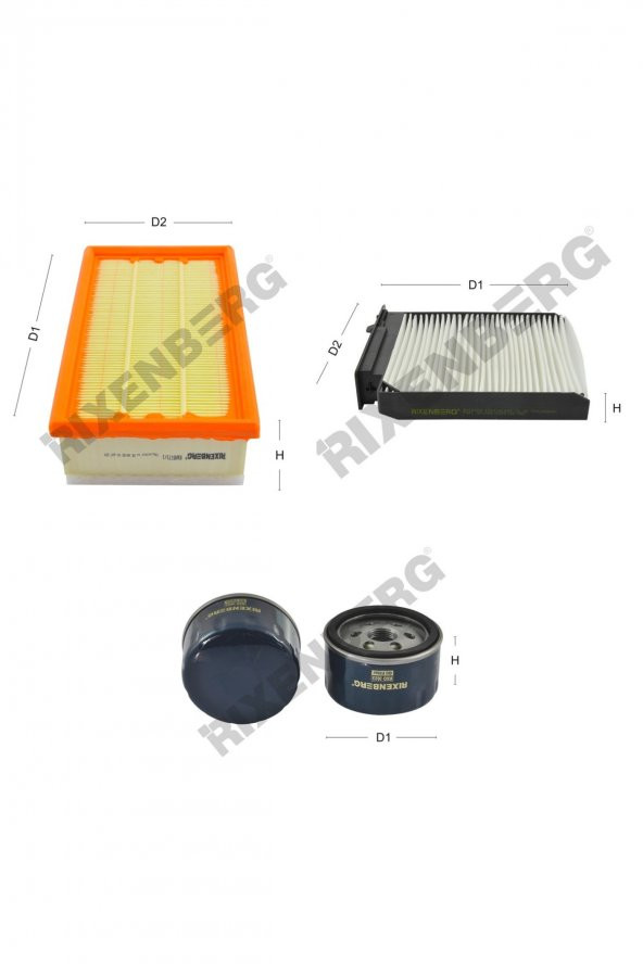 Renault Clio III / Collection 1.5 Dci 65-68-86-106 Hp 05 > Rixenberg Filtre Bakım Seti ürün görseli