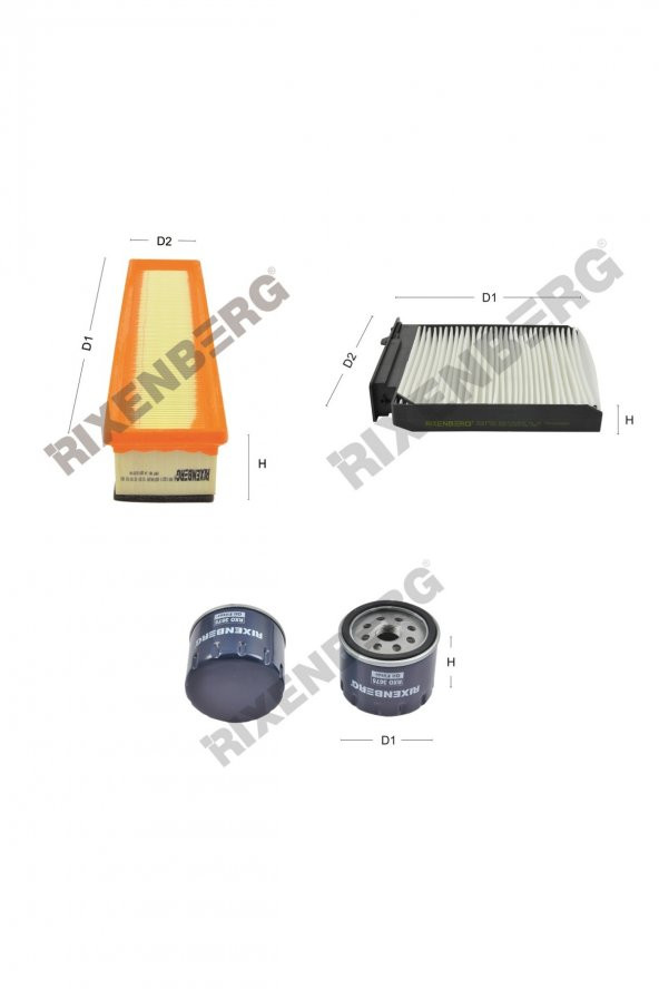 Renault Twingo II 1.5 Dci 65-84 Hp 07 > Rixenberg Filtre Bakım Seti ürün görseli