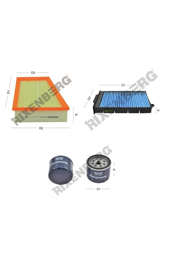 Renault Megane II 1.9 Dci Fap 110 Hp 06 > Rixenberg Filtre Bakım Bakım Seti ürün görseli