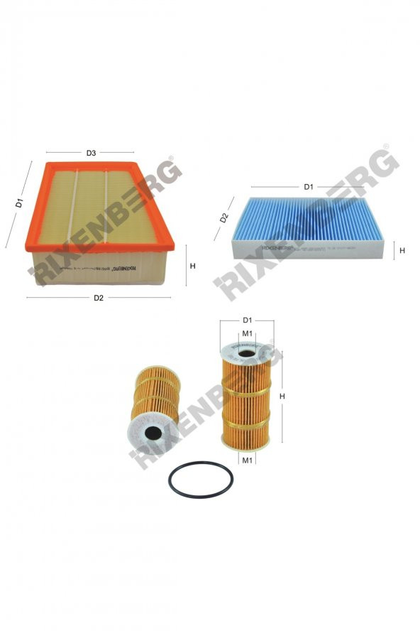 Renault Talisman 1.6 Dci 131-160 Hp 15 > Rixenberg Filtre Bakım Seti ürün görseli