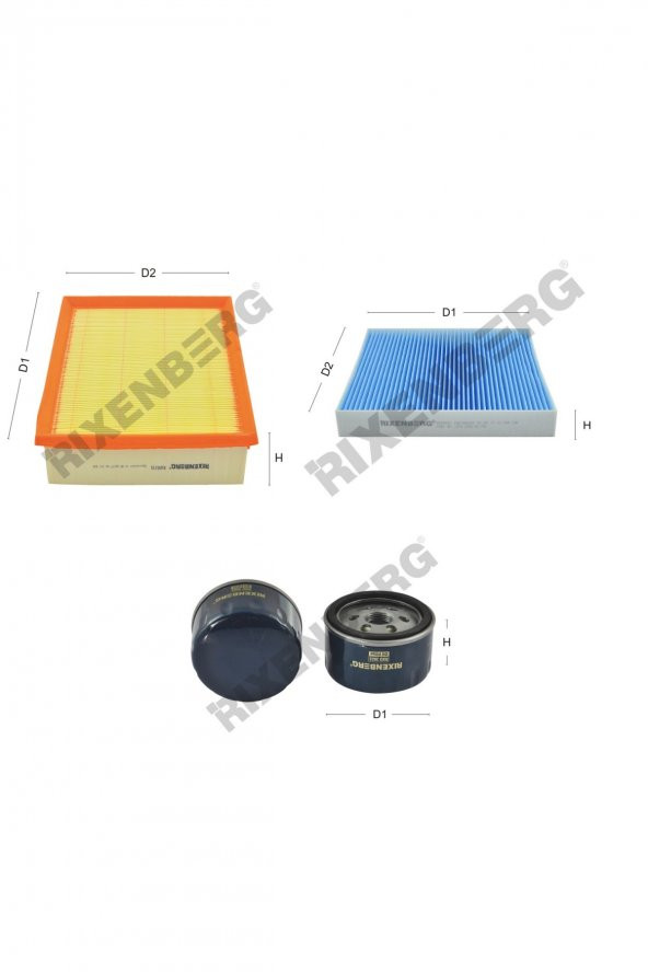 Renault Laguna II 1.6 16V 112 Hp 05 > Rixenberg Filtre Bakım Seti ürün görseli 1