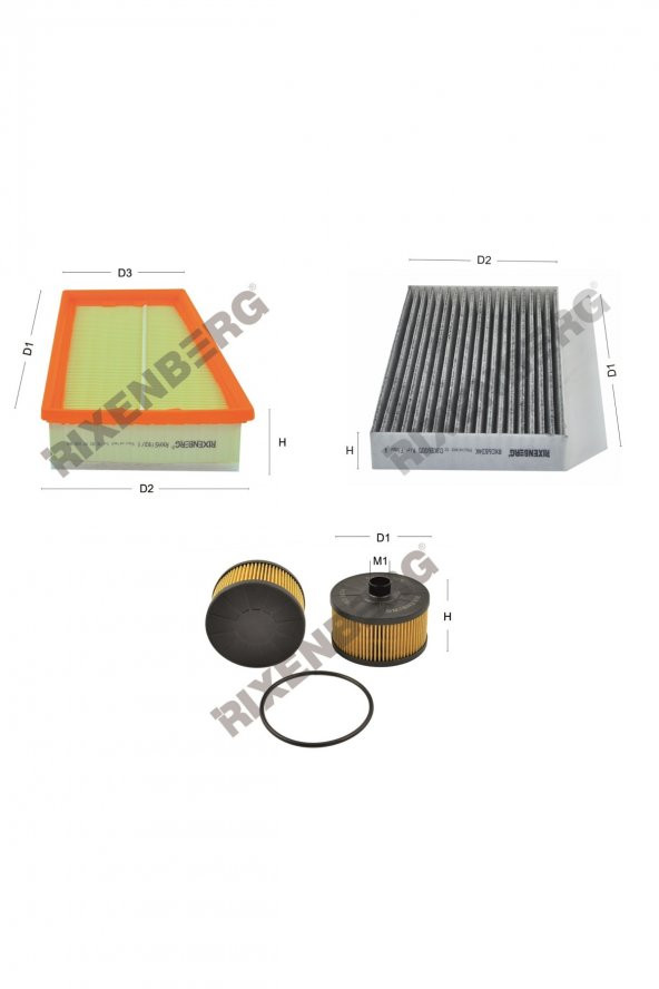 Renault Megane III 1.2 Tce 116-132 Hp 12 > Rixenberg Filtre Bakım Seti ürün görseli