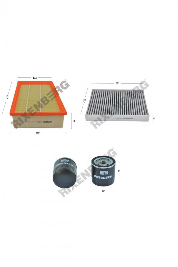 Renault Scenic IV 1.5 Dci Fap 110 Hp (Start Stoplu Araçlar İçin) 16 > Rixenberg Filtre Seti ürün görseli