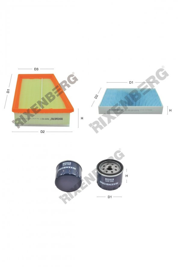Renault Scenic III 1.5 Dci Fap 86-95-106 Hp 09 > Rixenberg Filtre Bakım Seti ürün görseli