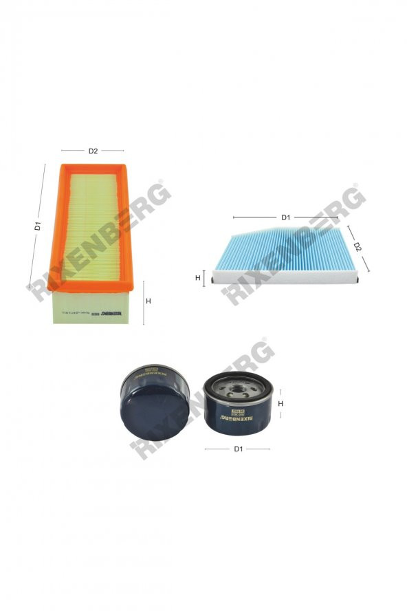 Renault Laguna I 2 95-114-115 Hp 93-01 Rixenberg Filtre Bakım Seti ürün görseli