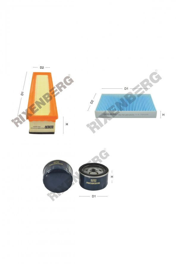Renault Clio II/Campus/Symbol 1.5 Dci 65-82 Hp 01-12 Rixenberg Filtre Bakım Seti ürün görseli