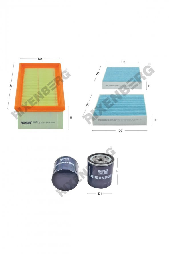 Peugeot 2008 1.2 Vti 82 Hp 13 > Rixenberg Filtre Bakım Seti ürün görseli