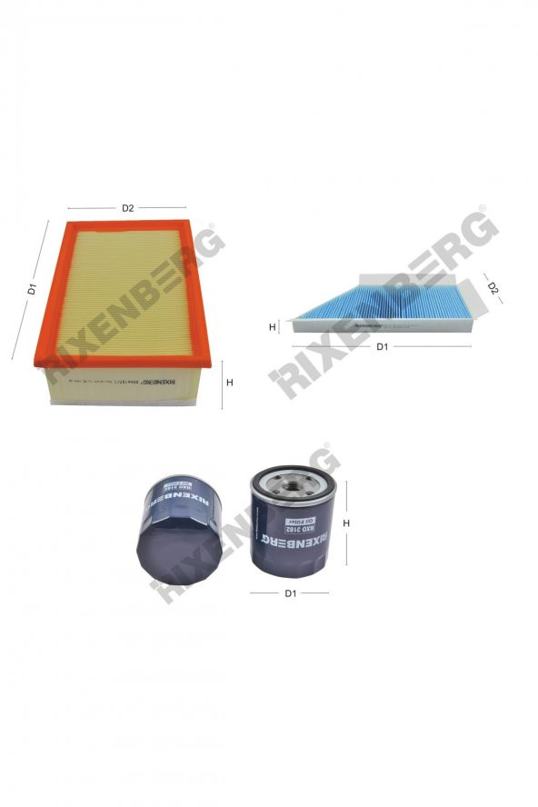 Peugeot 206 2.0 16V Rc 177 Hp 02 > Rixenberg Filtre Bakım Seti ürün görseli