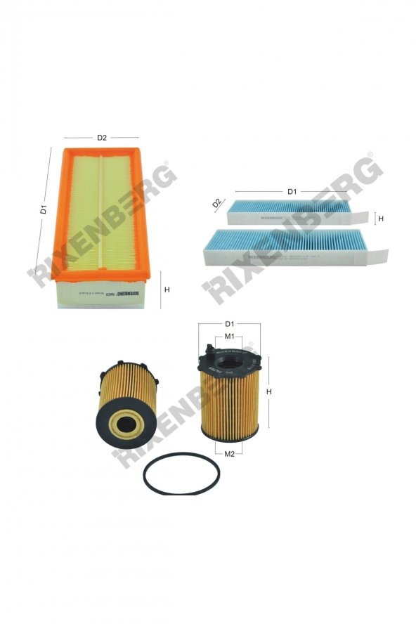 Peugeot 3008 1.6 Hdi 109 Hp 09 > Rixenberg Filtre Bakım Seti ürün görseli