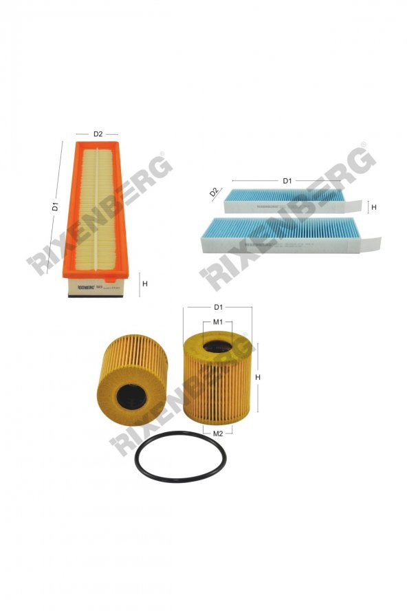 Peugeot Partner II 1.6 90-109 Hp 08 >  Rixenberg Filtre Bakım Seti ürün görseli
