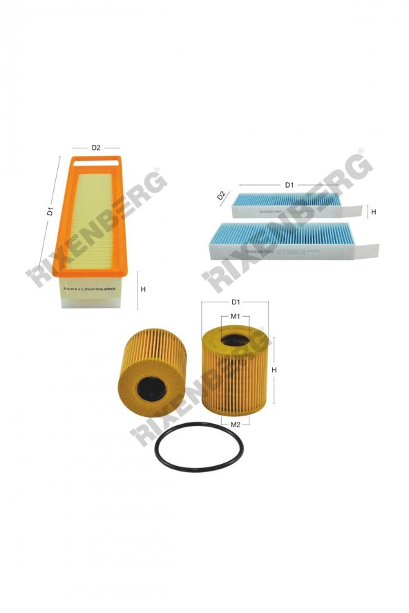 Peugeot 308 II 1.6 Vti (T9) 116 Hp 13 > Rixenberg Filtre Bakım Seti ürün görseli