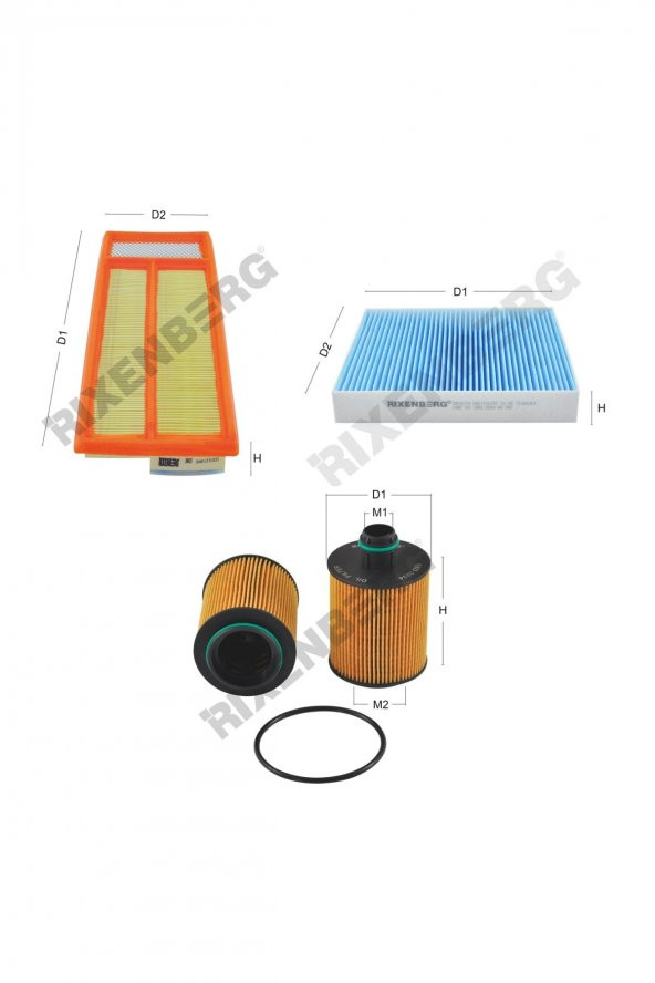 Peugeot Bipper 1.3 Hdi 75 Hp 10 > Rixenberg Filtre Bakım Seti ürün görseli