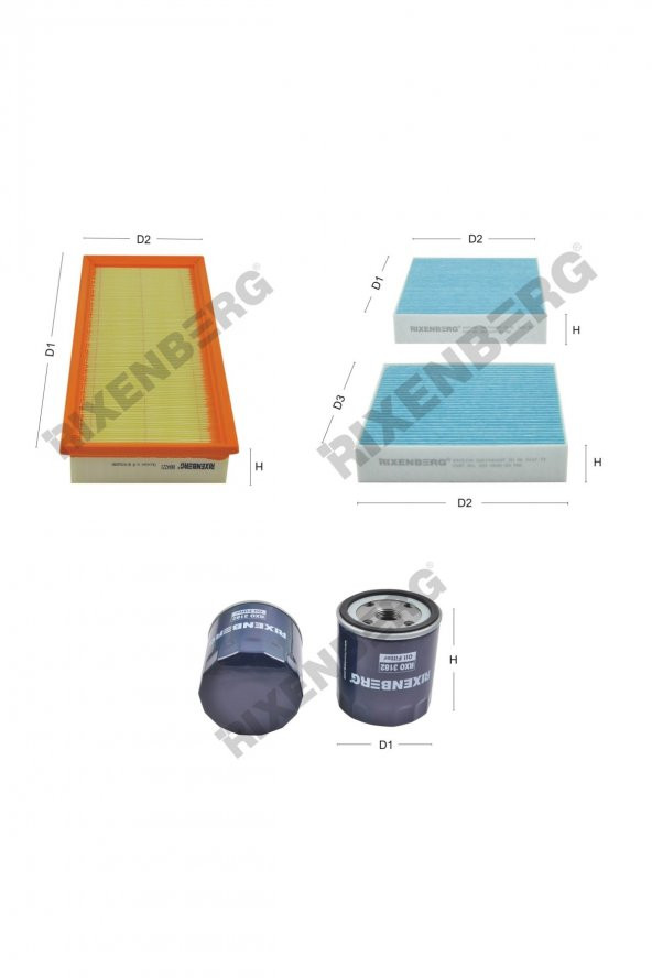 Peugeot 2008 1.2 e-Thp 110-130 Hp 14 > Rixenberg Filtre Bakım Seti ürün görseli