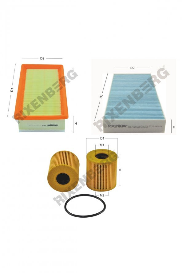 Peugeot 407 2.0 Hdi Fap 135-140-163 Hp 04 > Rixenberg Filtre Bakım Seti ürün görseli