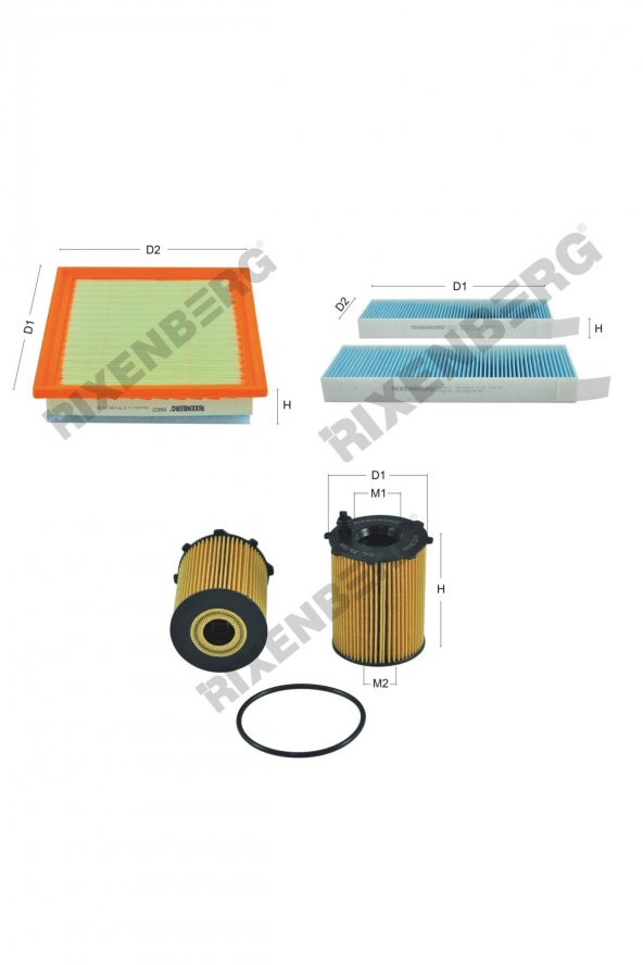 Peugeot Partner II 1.6 BlueHdi 99-120 Hp 15 > Rixenberg Filtre Bakım Seti ürün görseli