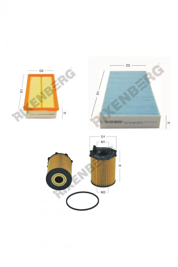 Peugeot 407 1.6 Hdi 16V 109 Hp 04 > Rixenberg Filtre Bakım Seti ürün görseli