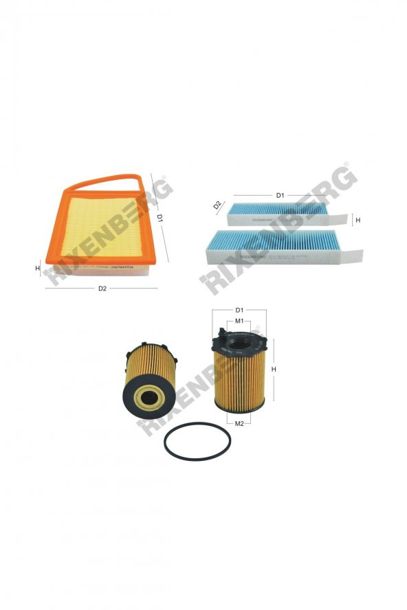 Peugeot 308 II 1.6 Hdi (T9) 92-115 Hp 13 > Rixenberg Filtre Bakım Seti ürün görseli