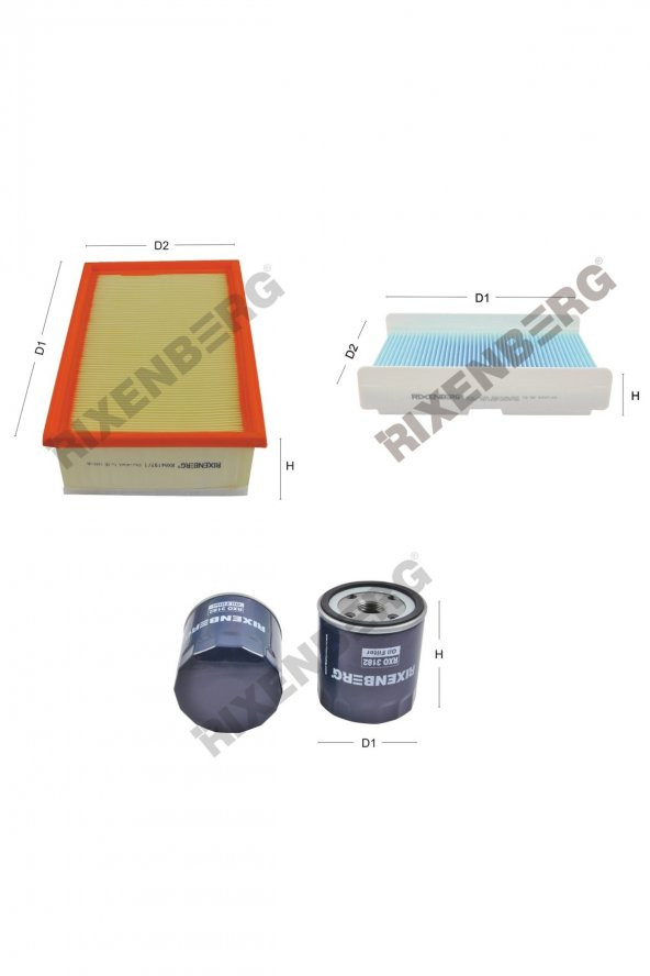 Peugeot 307 2.0 Hdi / Fap 107-109 Hp 01 > Rixenberg Filtre Bakım Seti ürün görseli