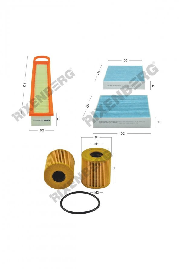 Peugeot 208 1.6 Vti 120 Hp 12 > Rixenberg Filtre Bakım Seti ürün görseli