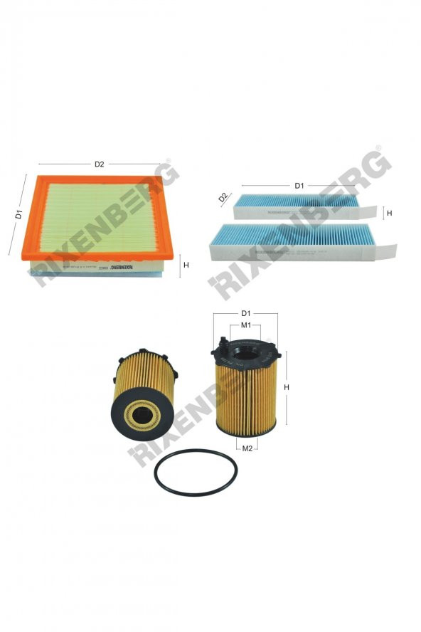 Peugeot 5008 1.6 BlueHdi 120 Hp 14 > Rixenberg Filtre Bakım Seti ürün görseli