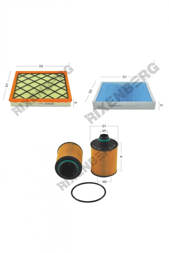 Opel Astra J 2.0 Cdti 160-165 Hp 09 > Rixenberg Filtre Bakım Seti ürün görseli