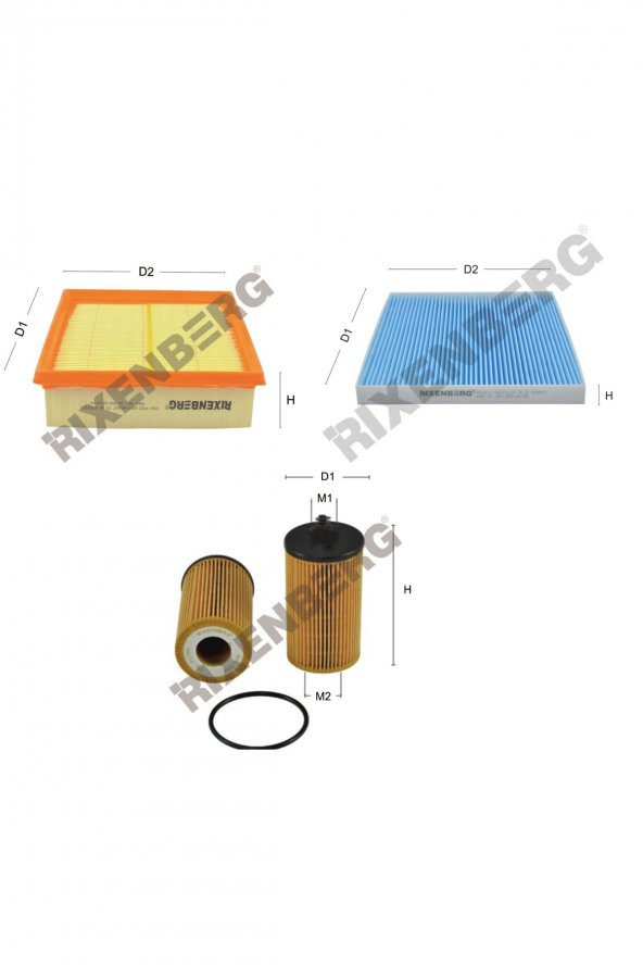 Opel Corsa E 1.4 Turbo (X15) 101-150 Hp 14 > Rixenberg Filtre Bakım Seti ürün görseli 1