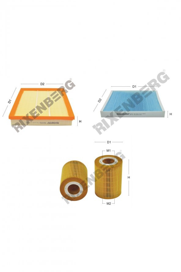 Opel Astra G 2.0 Dti 16V 101 Hp 99-05 Rixenberg Filtre Bakım Seti ürün görseli