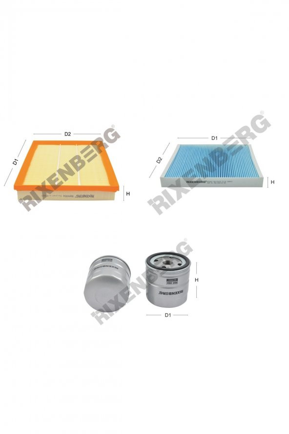 Opel Astra G 1.6 Cng 97 Hp 02-04 Rixenberg Filtre Bakım Seti ürün görseli