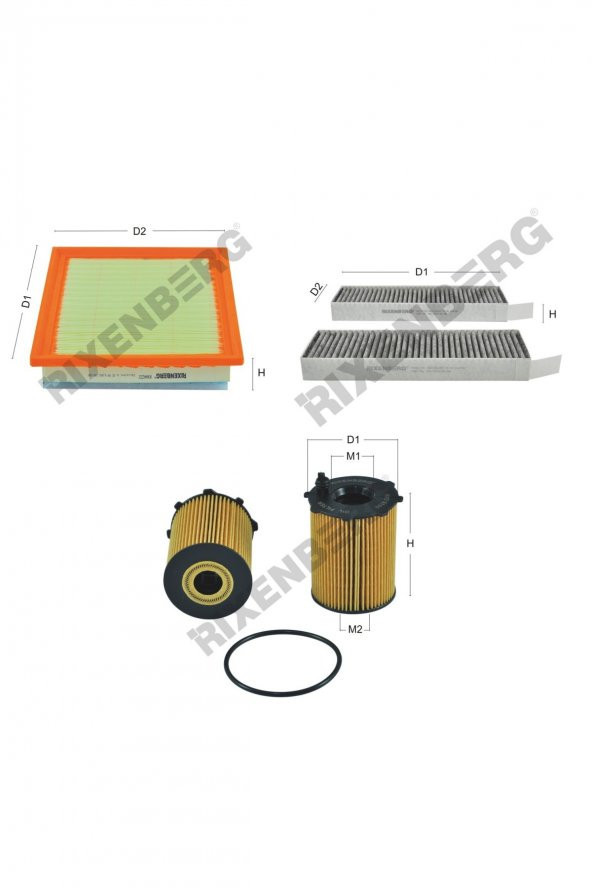 Opel Grandland X 1.6 Turbo Diesel (A18) 120 Hp 17 > Rixenberg Filtre Bakım Seti ürün görseli