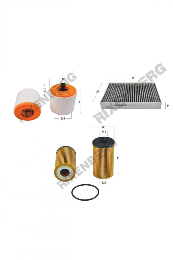 Opel Astra K 1.6 Cdti 95-110-136-160 Hp 15 > Rixenberg Filtre Bakım Seti ürün görseli