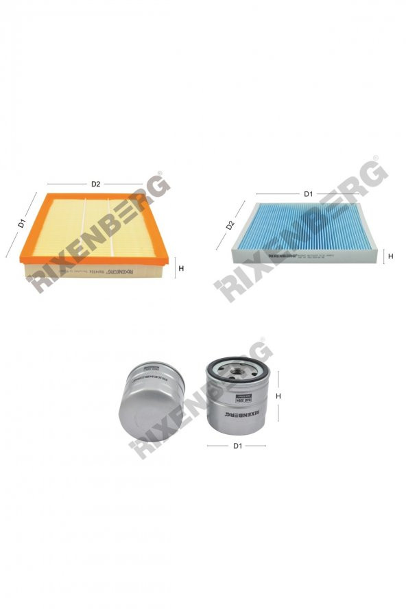 Opel Zafira A 2.0 Opc Turbo 192-200 Hp 01-05 Rixenberg Filtre Bakım Seti ürün görseli